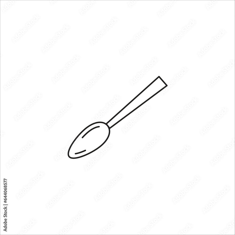 spoon vector line icon template spoon vector line icon template