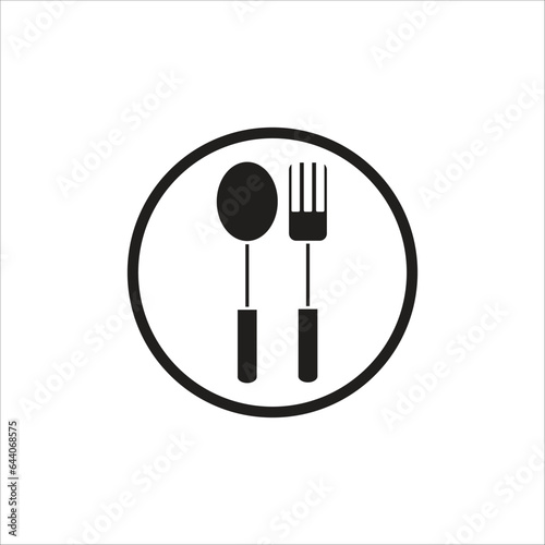 spoon vector line icon template