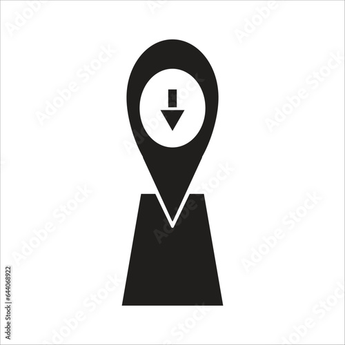 locator vector icon line template