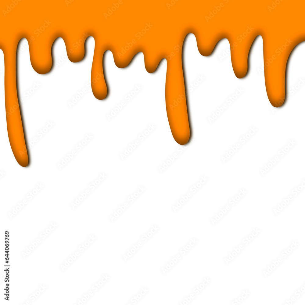 Orange colorful dripping splatter, Color splash or Dropping Background.background with drops.abstract liquid wave background