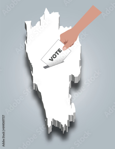 Mizoram election, casting vote for Mizoram, state of India
