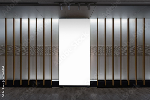 Blank billboard sign mockup in the urban environment  empty space to display your advertising or branding campaign