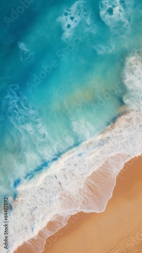 A bird's eye view of a beach and ocean