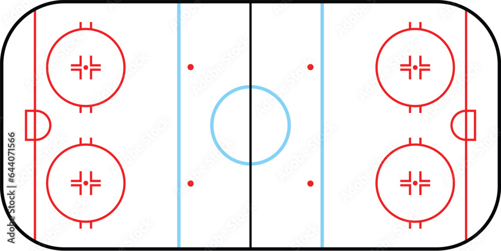 Naklejka premium Ice Hockey Rink Vector