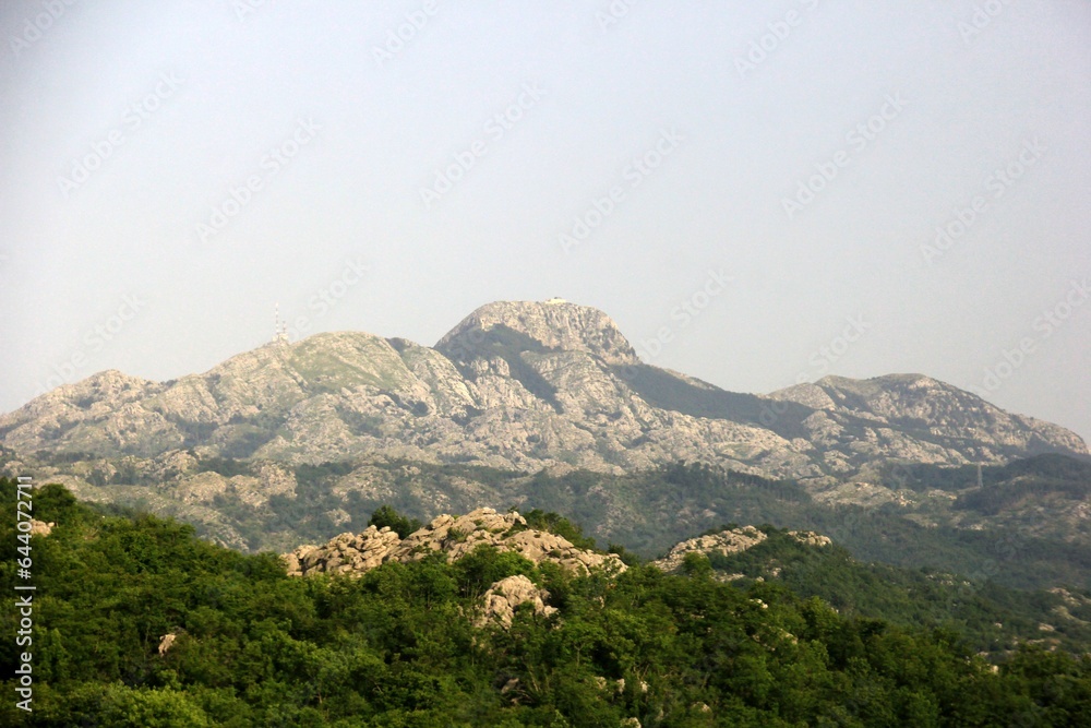 Classic Montenegrin mountain landscape during summer