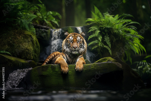 Tiger in an African forest
