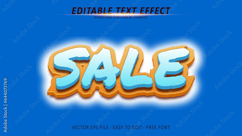 Sale text effect for templete business