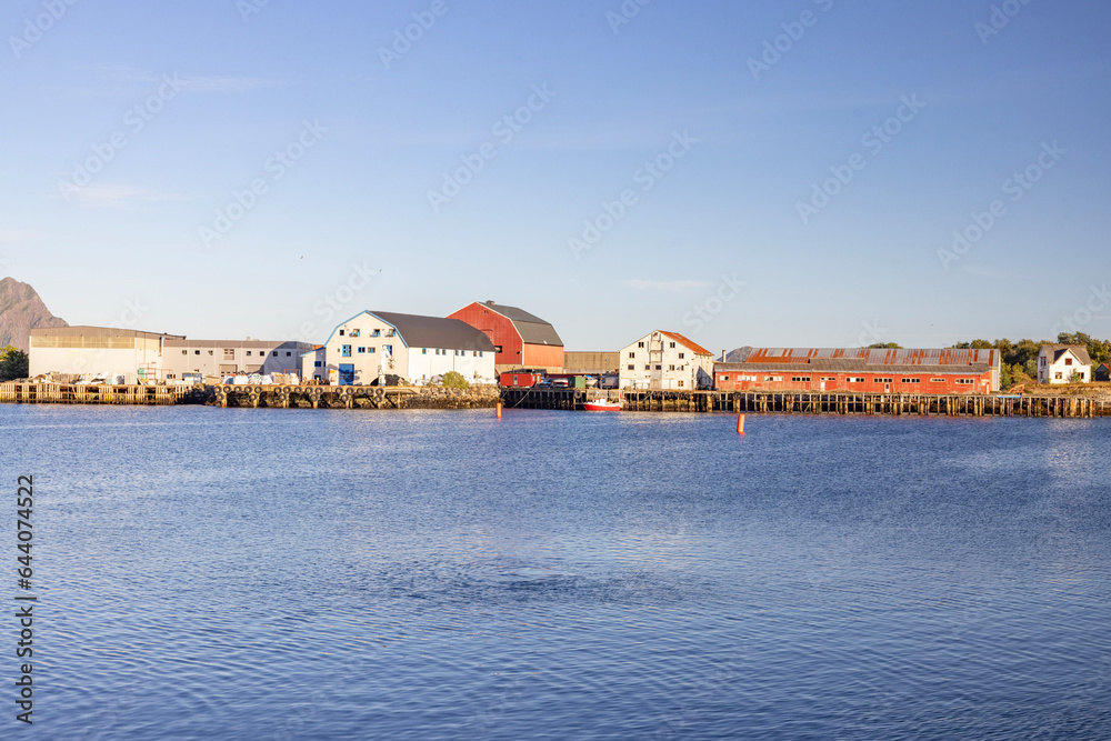 View of the port of Svolvær,Nordland county,Norway
