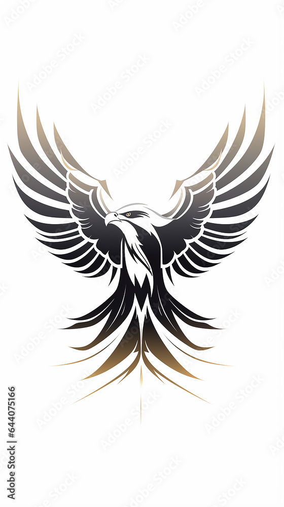 águia icone logo , simbolo de agilidade e poder  - obrazy, fototapety, plakaty 