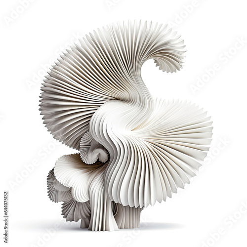 Organic sculpture.Fluid Spiral: An Abstract White Sculpture,abstract background with spiral