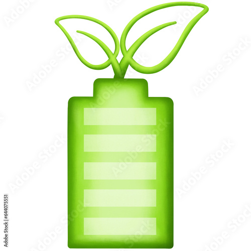 green eco icon with leaf