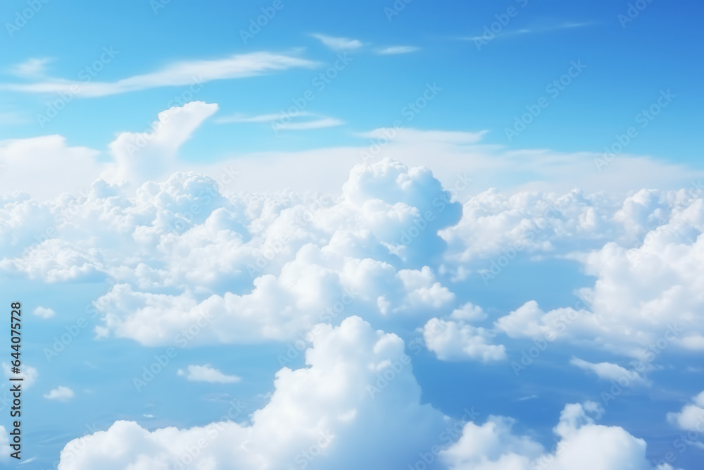 Bright blue sky above the cloud background Bright blue sky above the cloud background