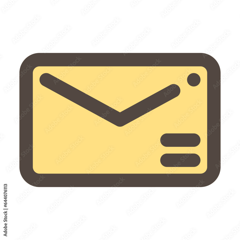 Email communication in a filled line icon Email communication in a filled line icon
