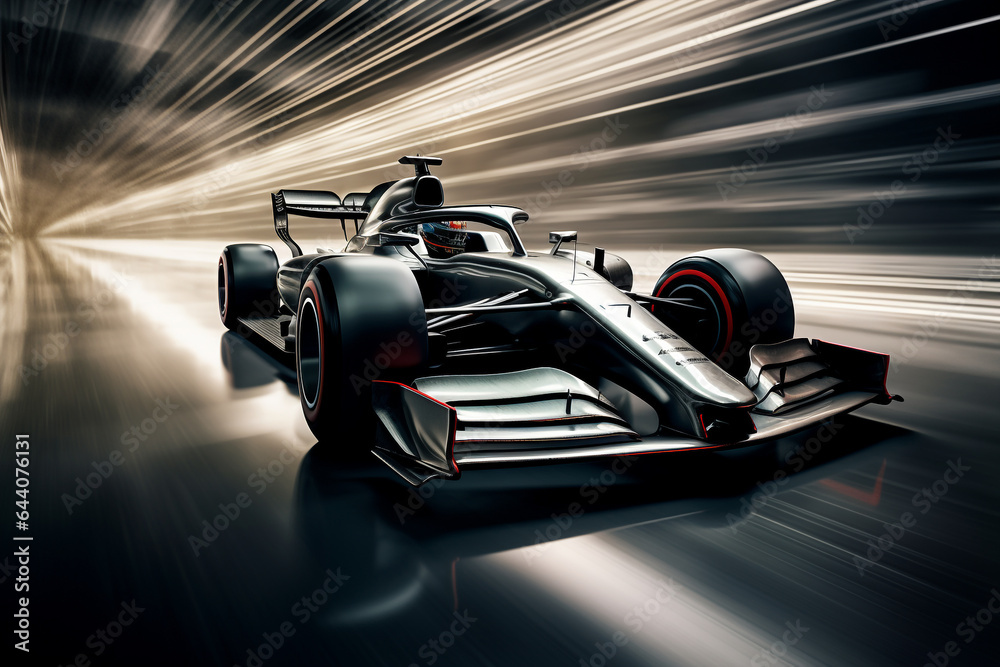 Generative ai sport car racing formula one in race high speed track Generative ai sport car racing formula one in race high speed track