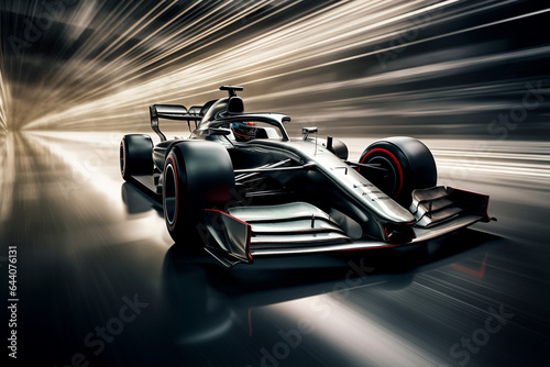Generative ai sport car racing formula one in race high speed track © Eugenio Marongiu