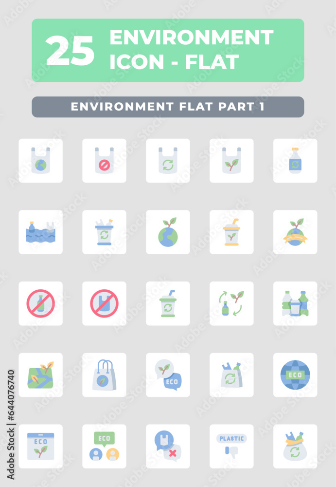 Environment flat style icon design Environment flat style icon design
