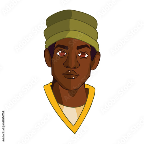 Vector Men African Character isolated illustration