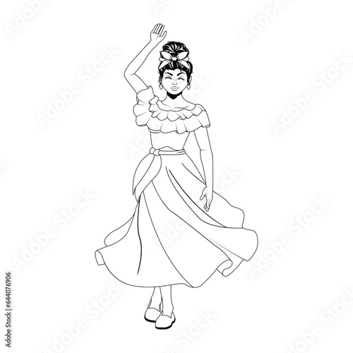 Vector Women Latin american Character isolated illustration
