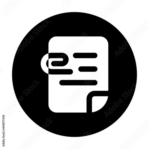 Secure attachment symbol in button style