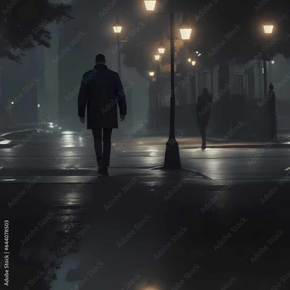man walking on the road man walking on the road