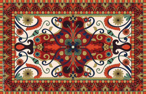 Abstract flower persian carpet for home decoration rug