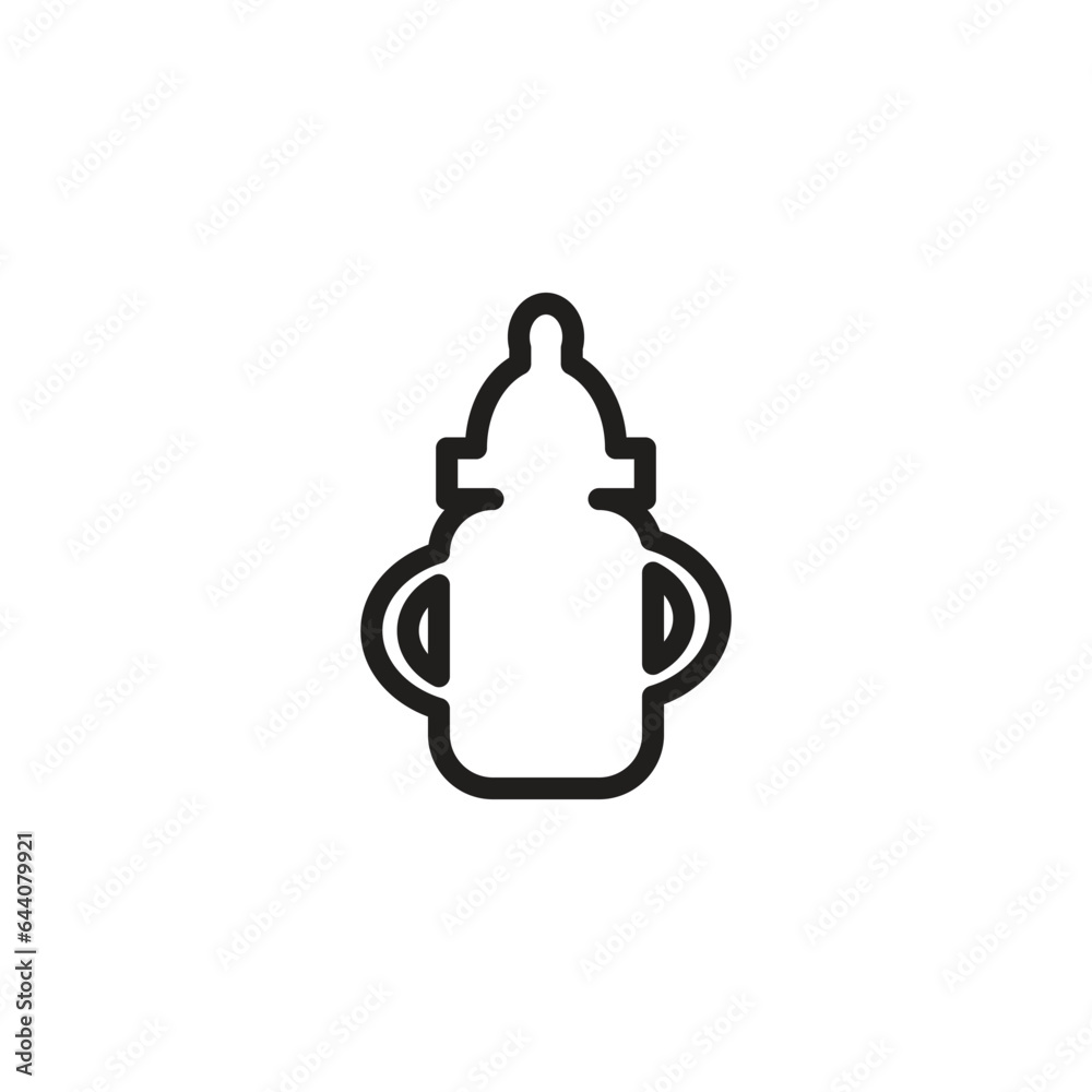 Obraz premium milk bottle vector icon line template