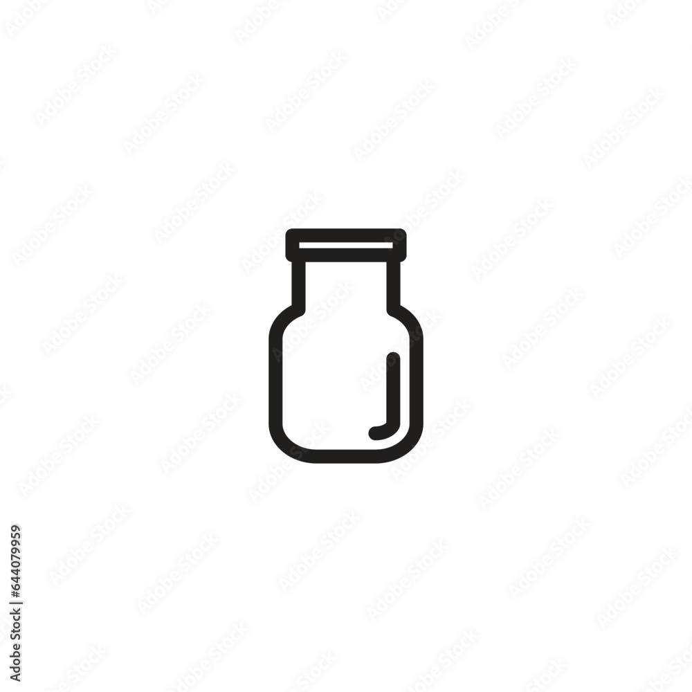 milk bottle vector icon line template milk bottle vector icon line template