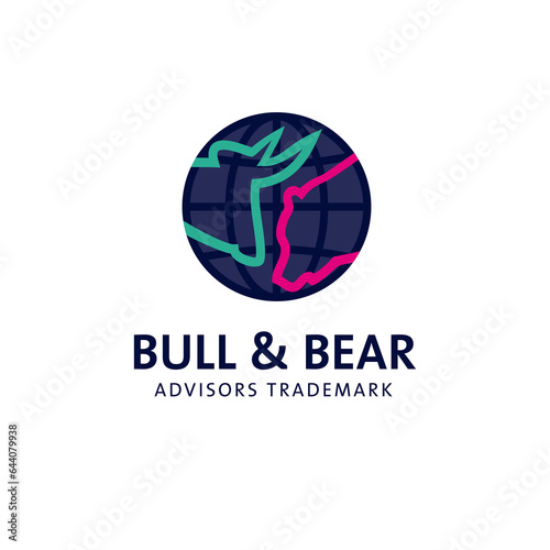 Bull and bear, Börse, Company Logo