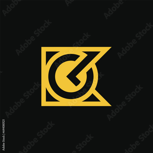 Modern and luxury initial letter KO or OK monogram logo