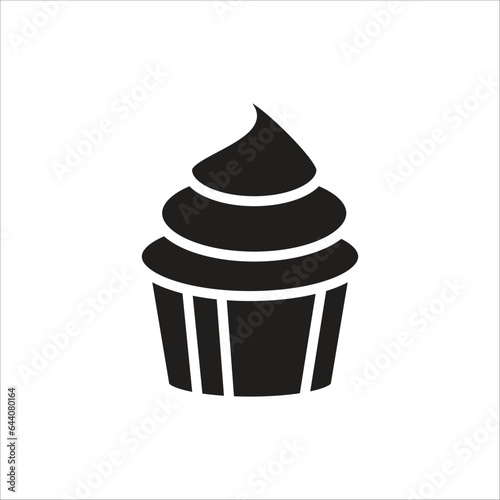 cup cake vector icon line template