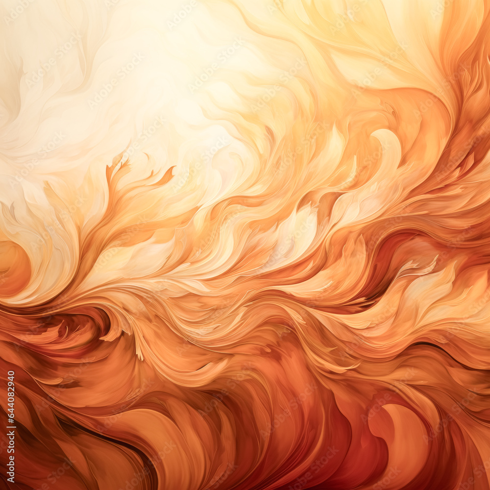 He stands in awe of the vibrant yellow and orange swirls that adorn the autumn leaves. He stands in awe of the vibrant yellow and orange swirls that adorn the autumn leaves.