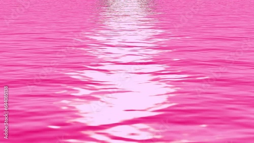 Pink sea with waves - Pink background