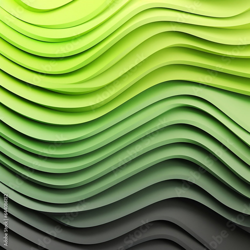 Druk 3d - iluzja. Tło z teksturą i warstwami - zielone. 
