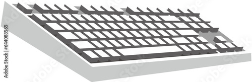 mechanical keyboard vector.