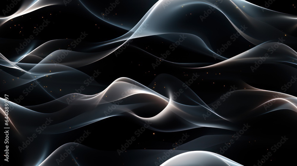 Obraz premium Winter Abstract Art with Smooth Lines and Sparkling Textures