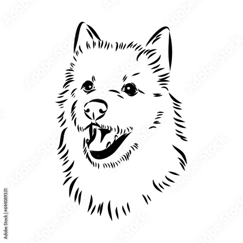 Принти на полотні Decorative outline portrait of Dog Australian Terrier, vector