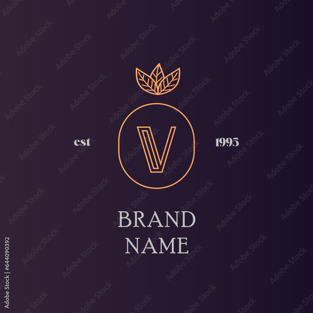 Luxury letter brand gold logo Luxury letter brand gold logo