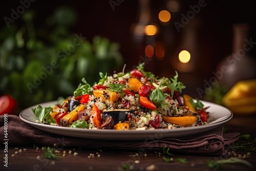 Grilled vegetable and quinoa salad 