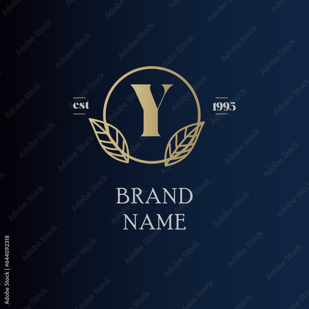 Luxury letter brand gold logo Luxury letter brand gold logo
