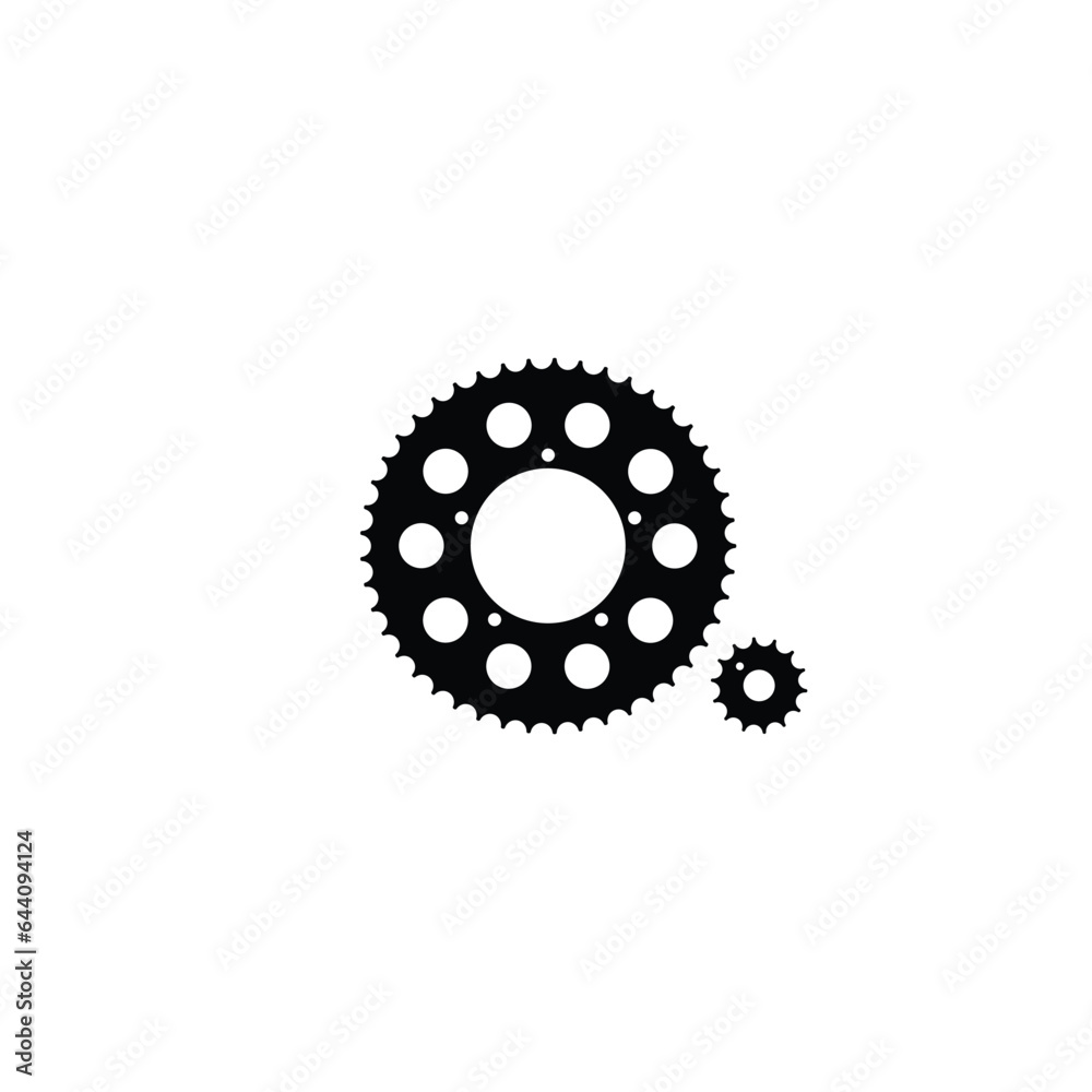 Motorcycle sprocket icon vector graphics Motorcycle sprocket icon vector graphics