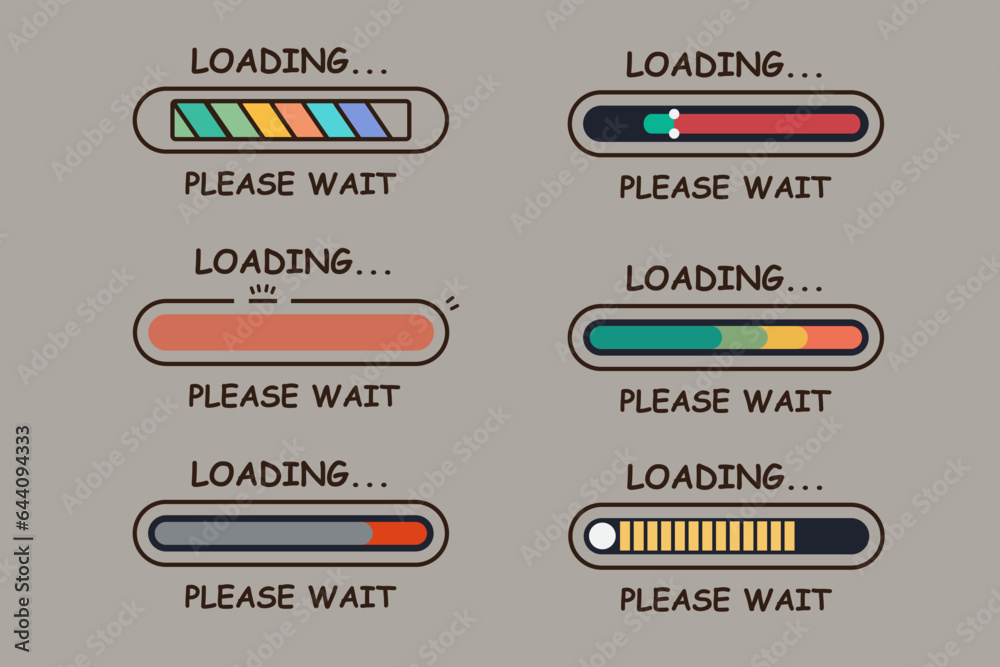 Fototapeta premium design elements set of loading
