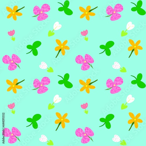 Flower set pattern fabric © Ton