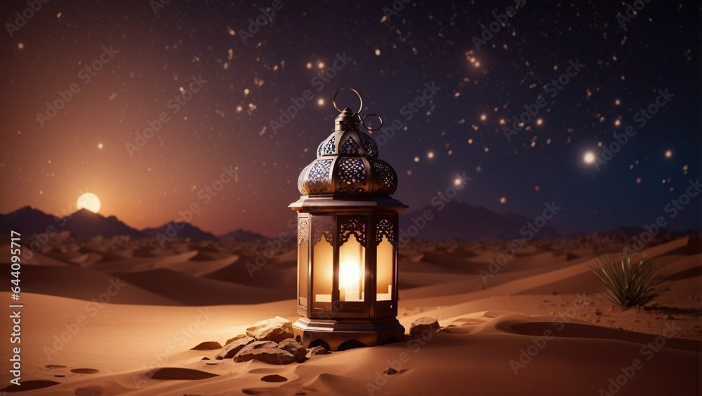 A lantern in the desert