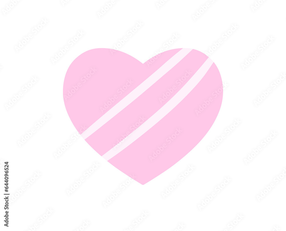 pink heart on white