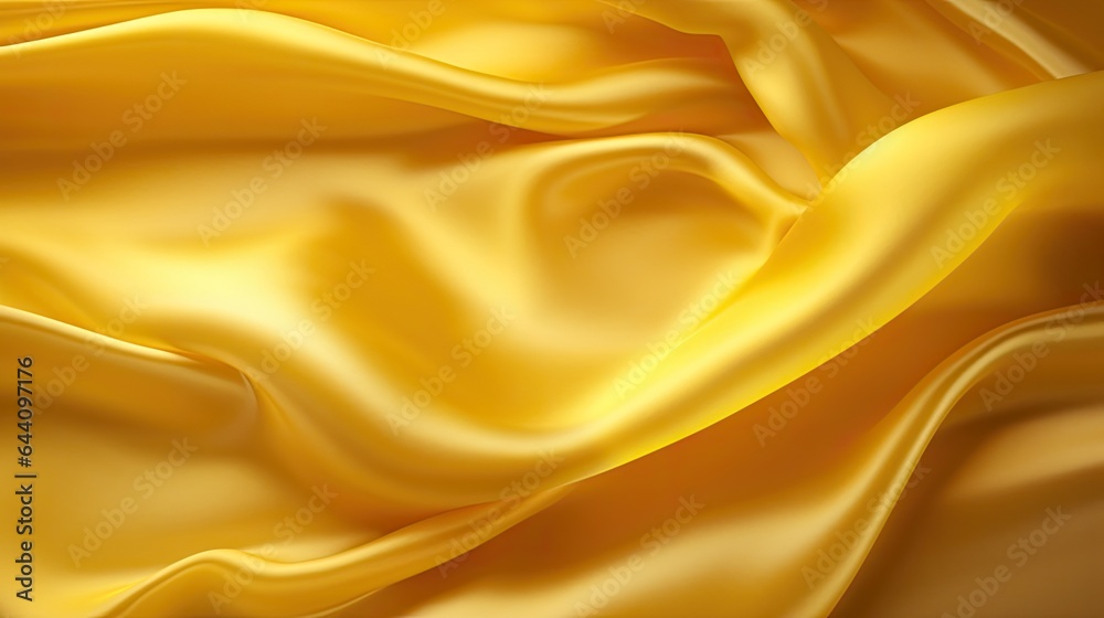 yellow silk fabric - generative ai