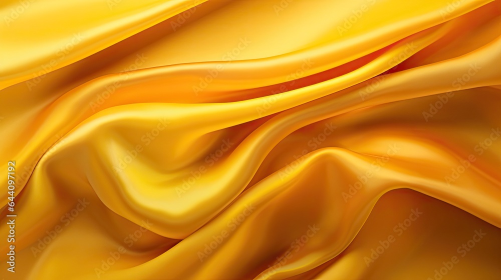 Obraz premium yellow silk fabric - generative ai