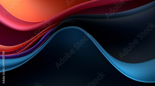 abstract background organic shape gradient color shadow, black background