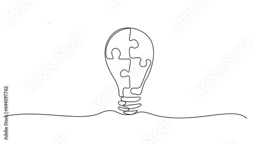 continuous light bulb with puzzel