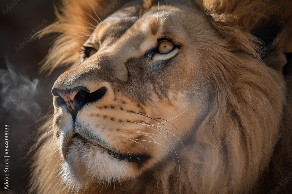 Lion close up, portrait 