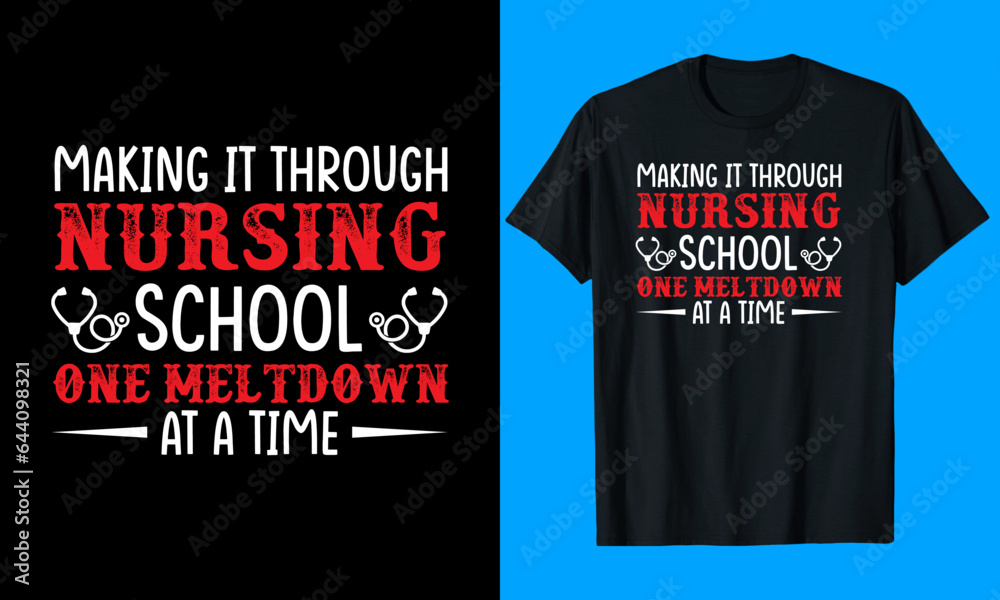 Fototapeta premium Best Nurse t shirt design